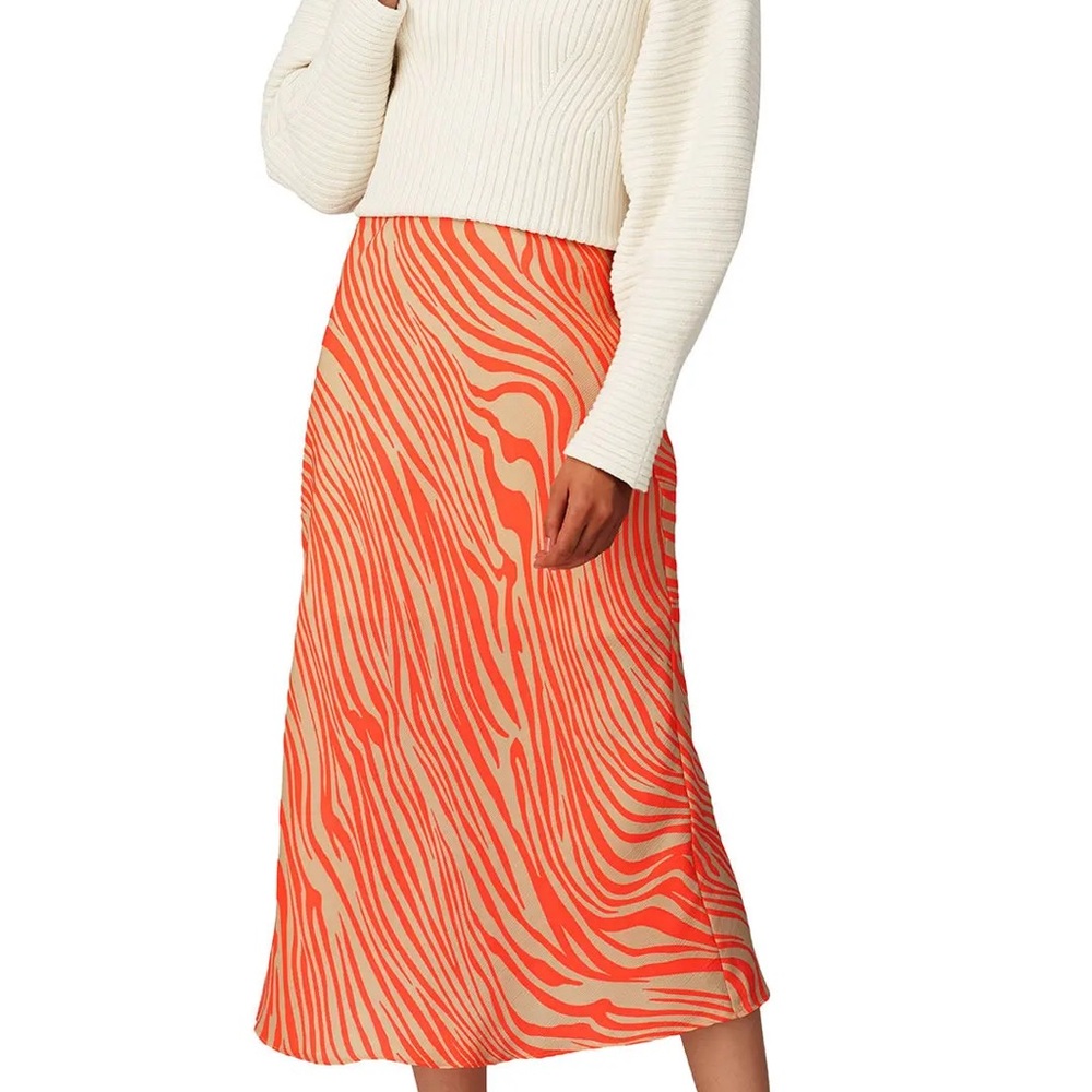 The Fifth Label Vibrant Orange Zebra Skirt